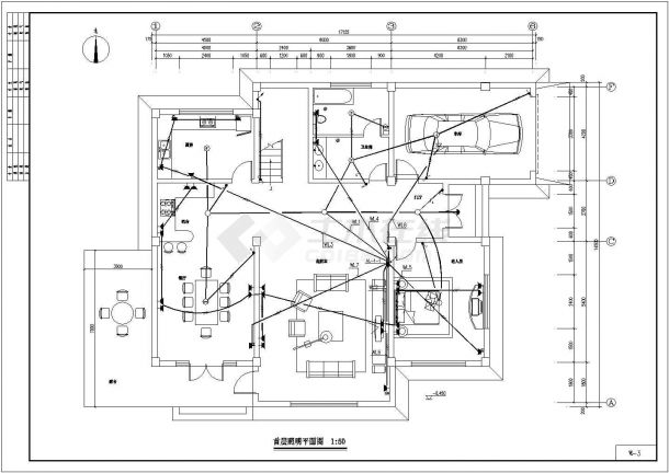 某地区三层别墅整套电气施工图设计-图二