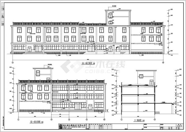 某地区三层物流仓库建筑设计施工图-图一