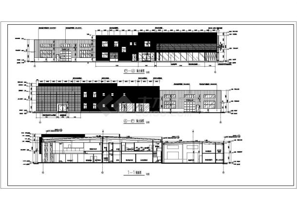 某地轻钢结构4S店展厅建筑设计施工图-图二