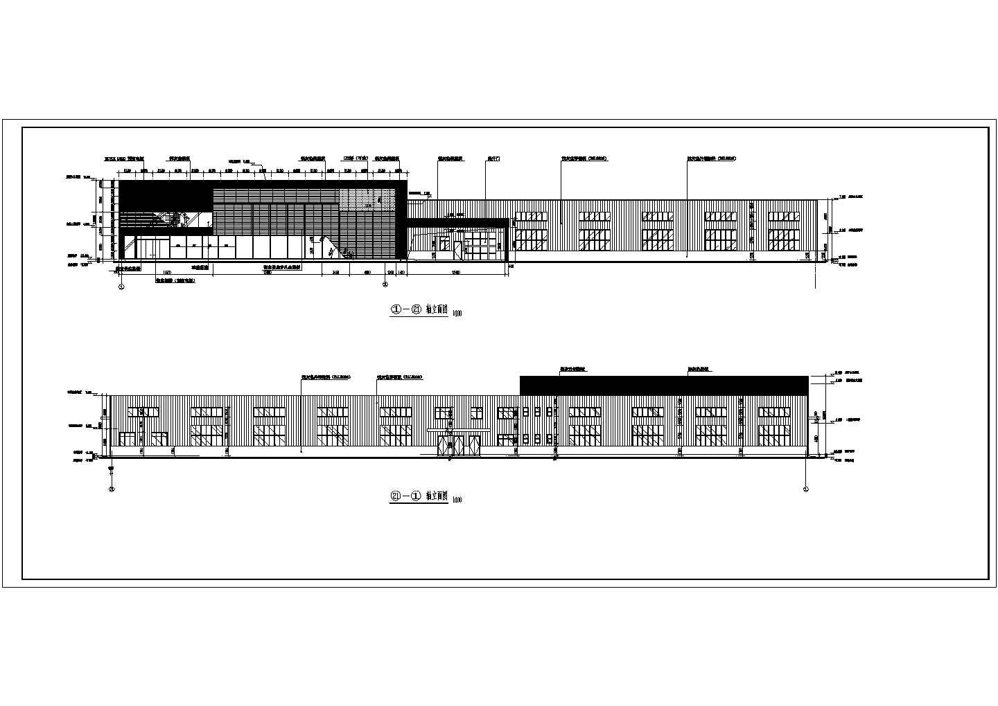 某地轻钢结构4S店展厅建筑设计施工图