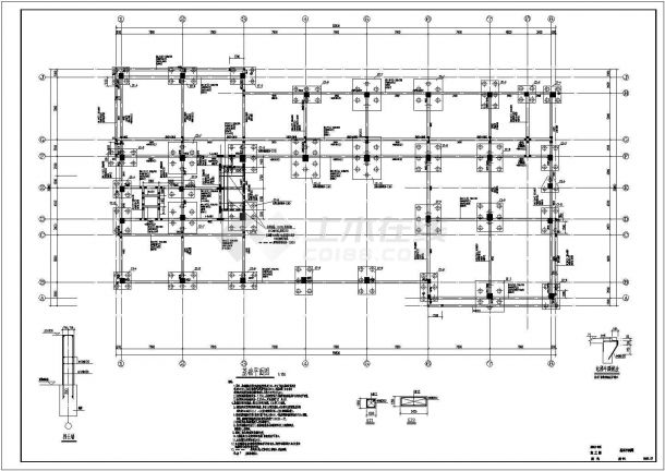 某5层框架结构办公楼结构设计施工图-图二