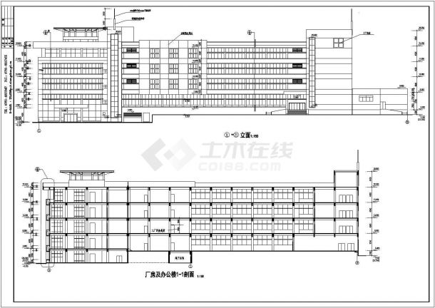 某四层大空间制衣厂建筑设计施工图-图二