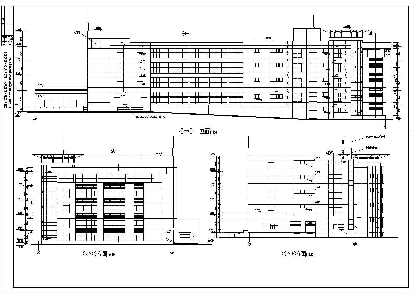 某四层大空间制衣厂建筑设计施工图