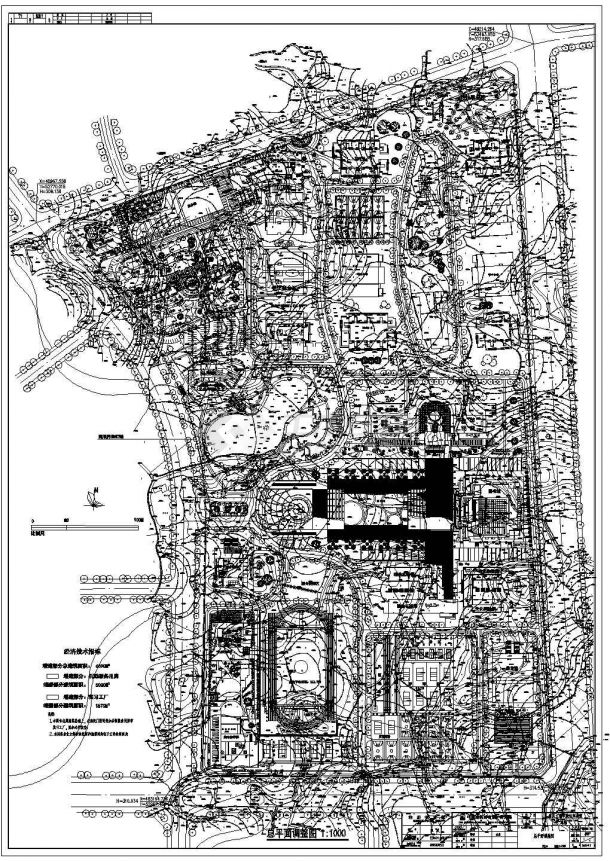 某大学新校区校园规划设计总平面布置图-图一