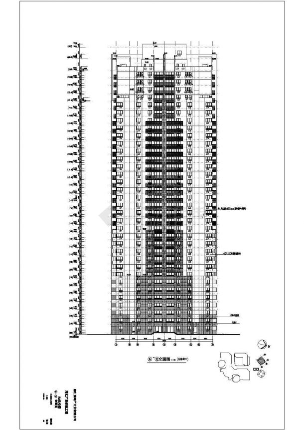 上海某34层高层框架结构商业综合体建筑设计施工图（含图片）-图二