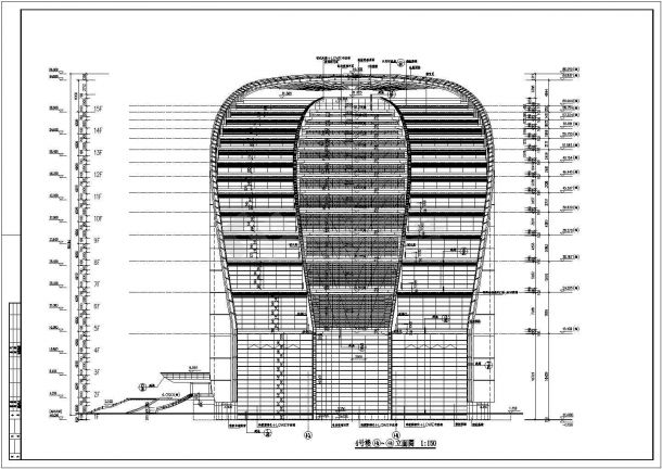 成都某高层框架结构商业综合体建筑设计施工图-图二