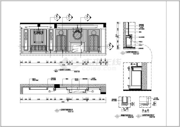 【浙江】现代精装四居室样板房装修设计图-图一