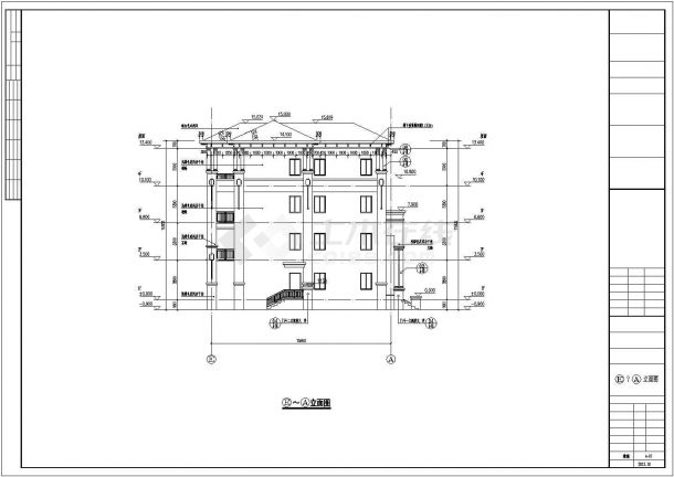 某地四层别墅楼结构设计施工图纸（含建筑设计）-图二