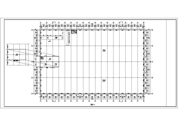 内蒙古某4连跨单层轻型门式钢架厂房施工图（局部夹层）_图1