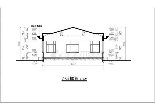 某地二层框架茶楼会所建筑方案设计图-图二