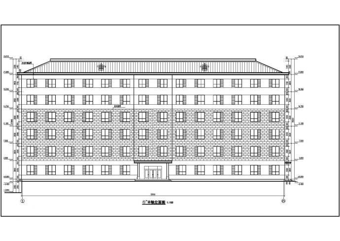 某地6层职工砖混结构公寓楼建筑设计施工图_图1