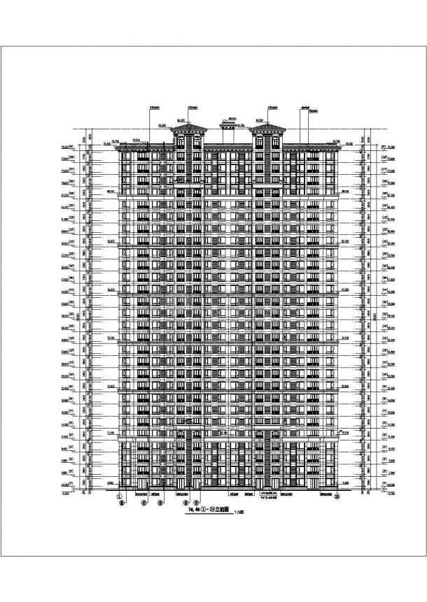 【嘉兴】30层现代风格高层住宅楼全套建筑施工图纸-图一