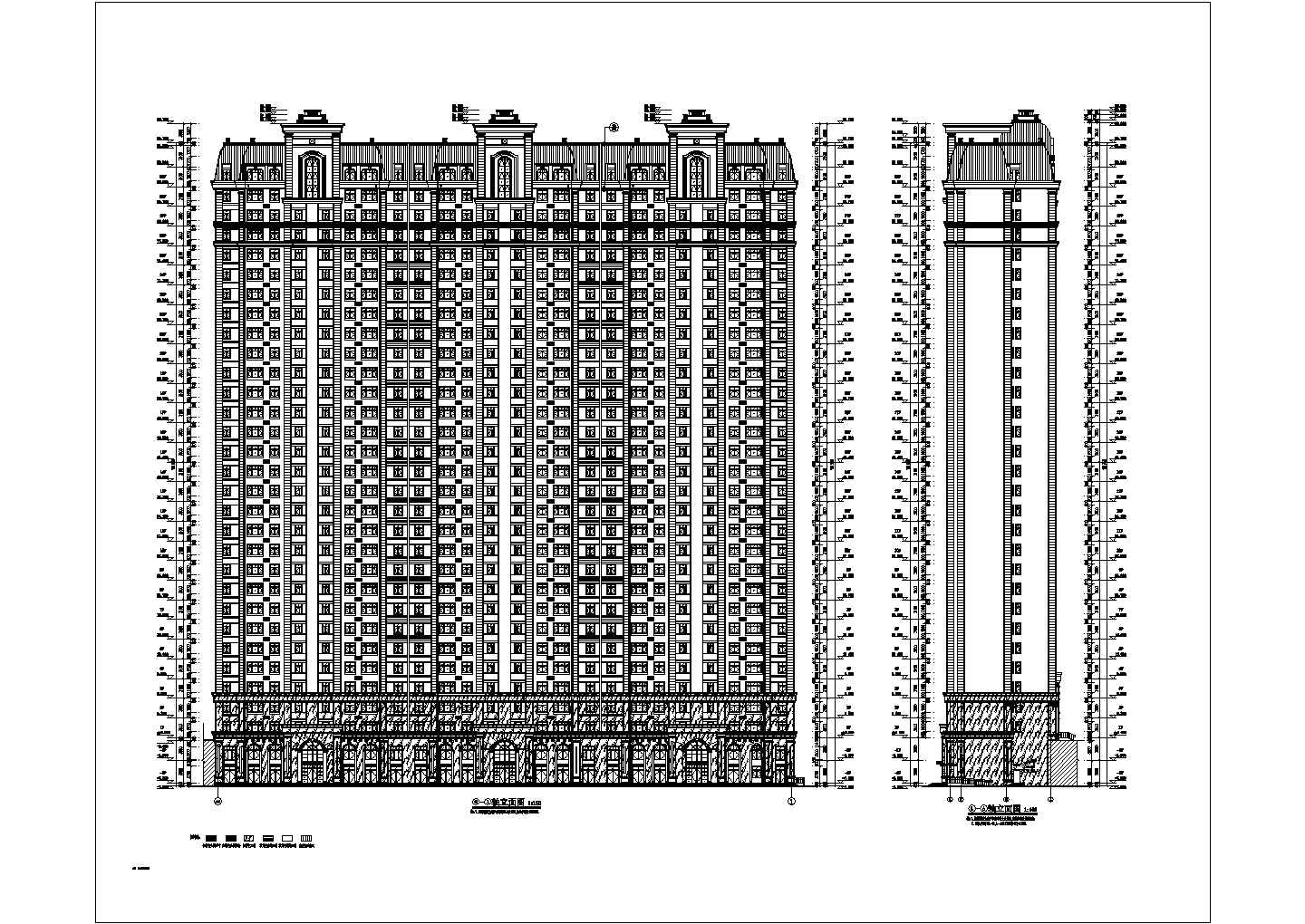 【山东】17层框架剪力墙结构高层住宅楼建筑施工图纸