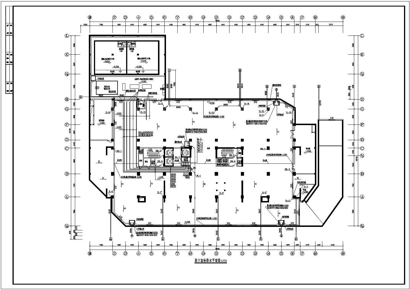 某写字楼十六层框架结构办公楼给排水、消防工程设计图