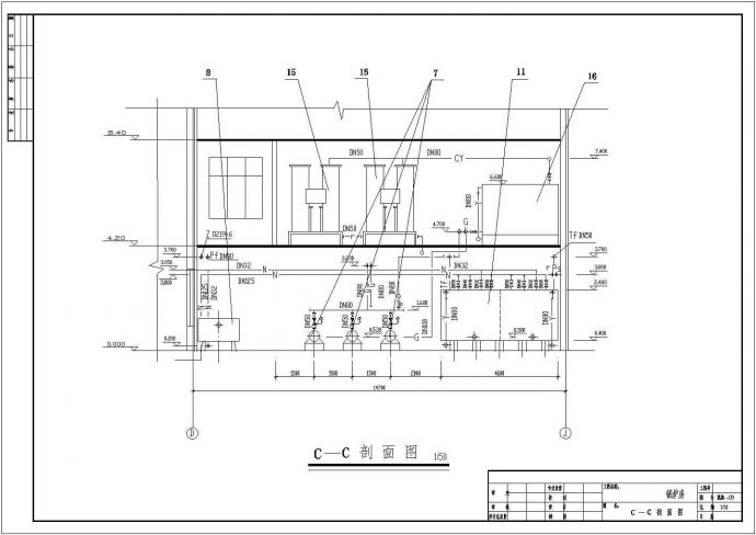 某地一框架结构锅炉房全套水电热施工图_图1