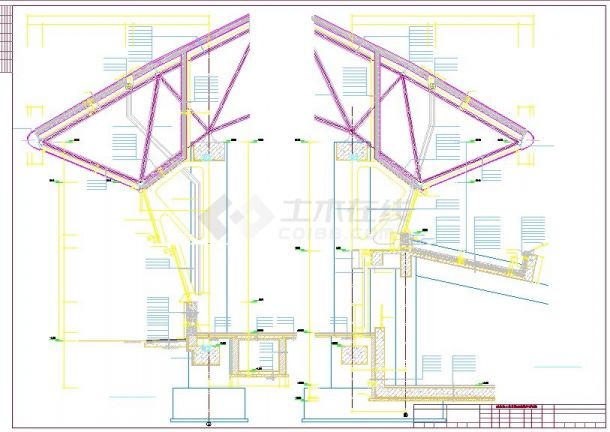 [大连]单层网架结构乙级室内田径馆建筑施工全套图-图一