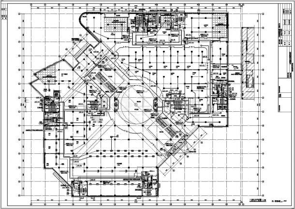 【上海】甲级院设计商业中心综合楼全套电气施工图纸（地上6层，地下两层）-图一