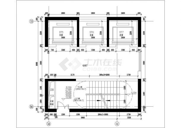 【上海】某十一层框架结构校区住宅楼建筑方案设计图-图二