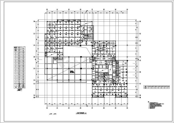 某地21层框剪结构宾馆结构施工图-图二