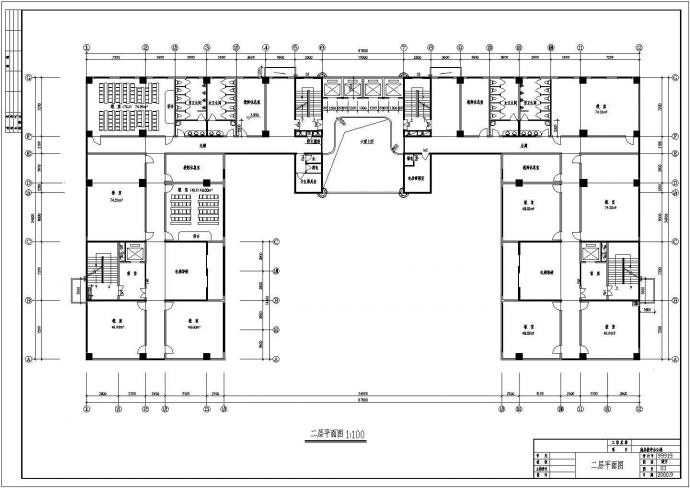 某大学12层教学办公楼平面图设计方案图纸_图1