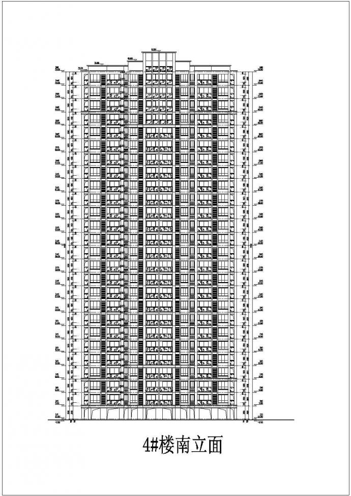 某小区二十六层住宅楼建筑设计方案图_图1