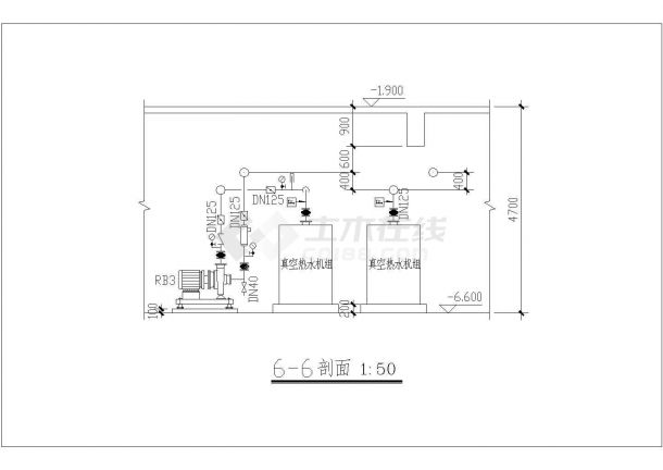 揭阳岐山翠园六层住宅机房设计图及系统图-图二