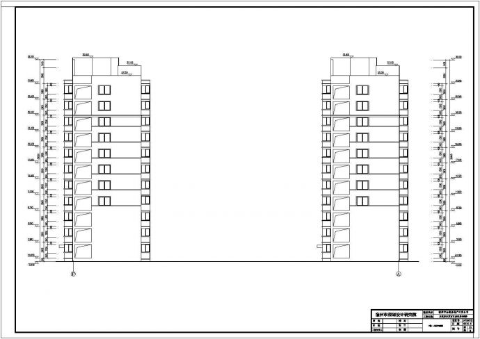 【安徽】某地11层框架结构建筑住宅平立剖方案图_图1