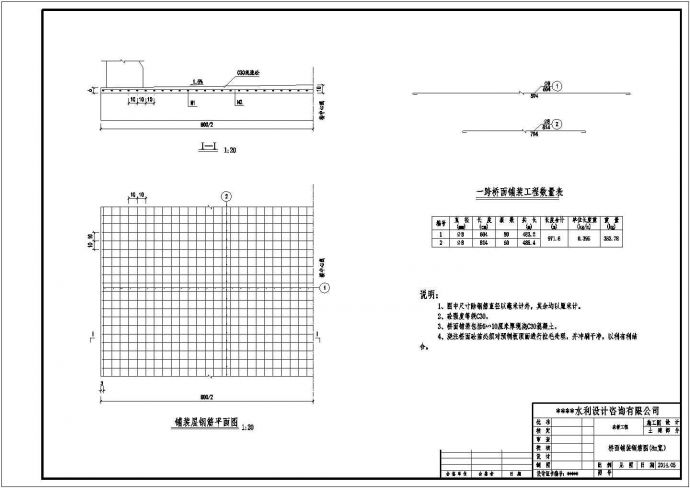 6米简支梁桥改造设计施工图（水利设计院）_图1