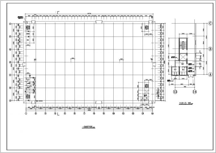 青海某二层钢框架结构厂房施工图纸_图1