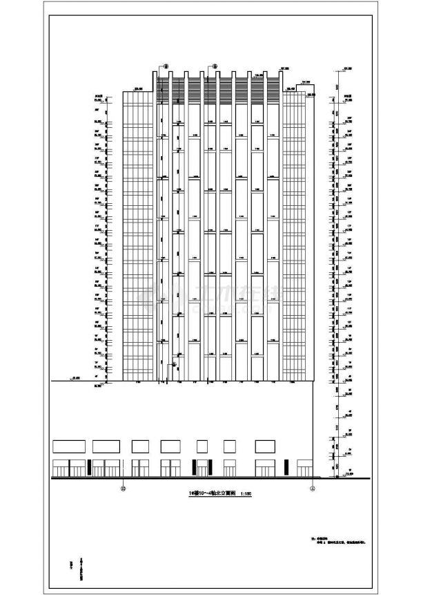 某城市三十层商住楼建筑设计方案图-图二