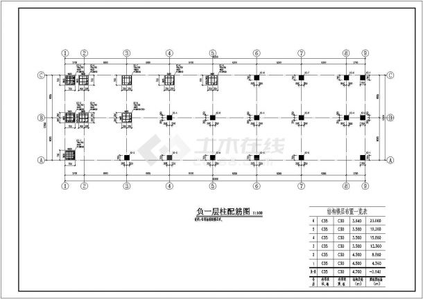 【乌鲁木齐】6层钢筋混凝土结构办公楼结构施工图-图二