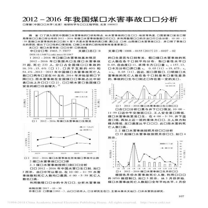2012 －2016 年我国煤矿水害事故统计分析（宫厚健）.pdf_图1