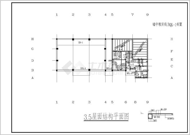 某地区单层公厕及垃圾站建筑设计施工图-图二