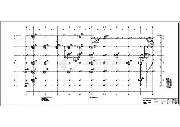 【山东】六层框架结构筏形基础商务楼结构施工图-图一