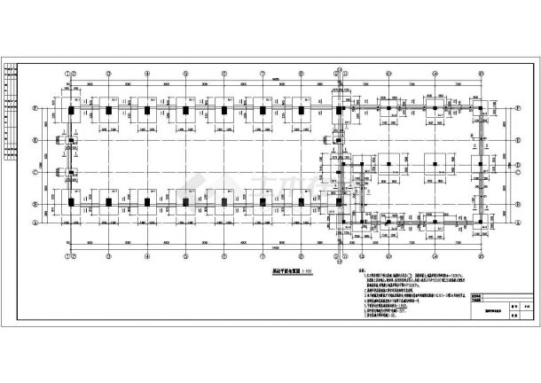 某地20T吊车厂房结构设计施工图-图一