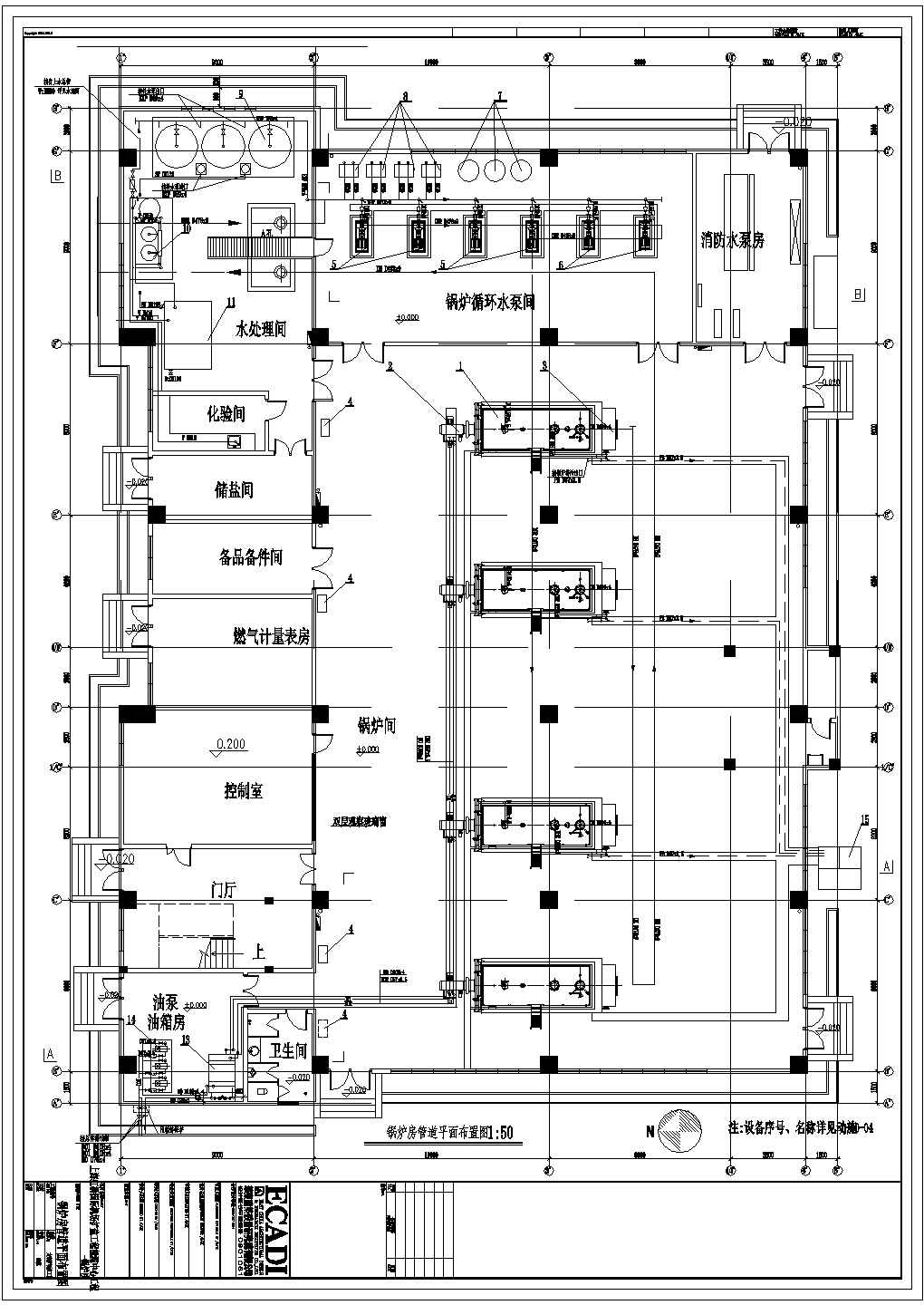 某3台16吨锅炉房供热工程设计施工图