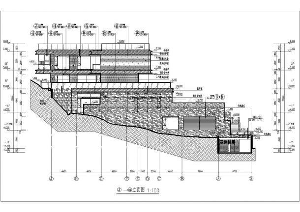 某山地区五层别墅楼建筑设计方案图纸-图二