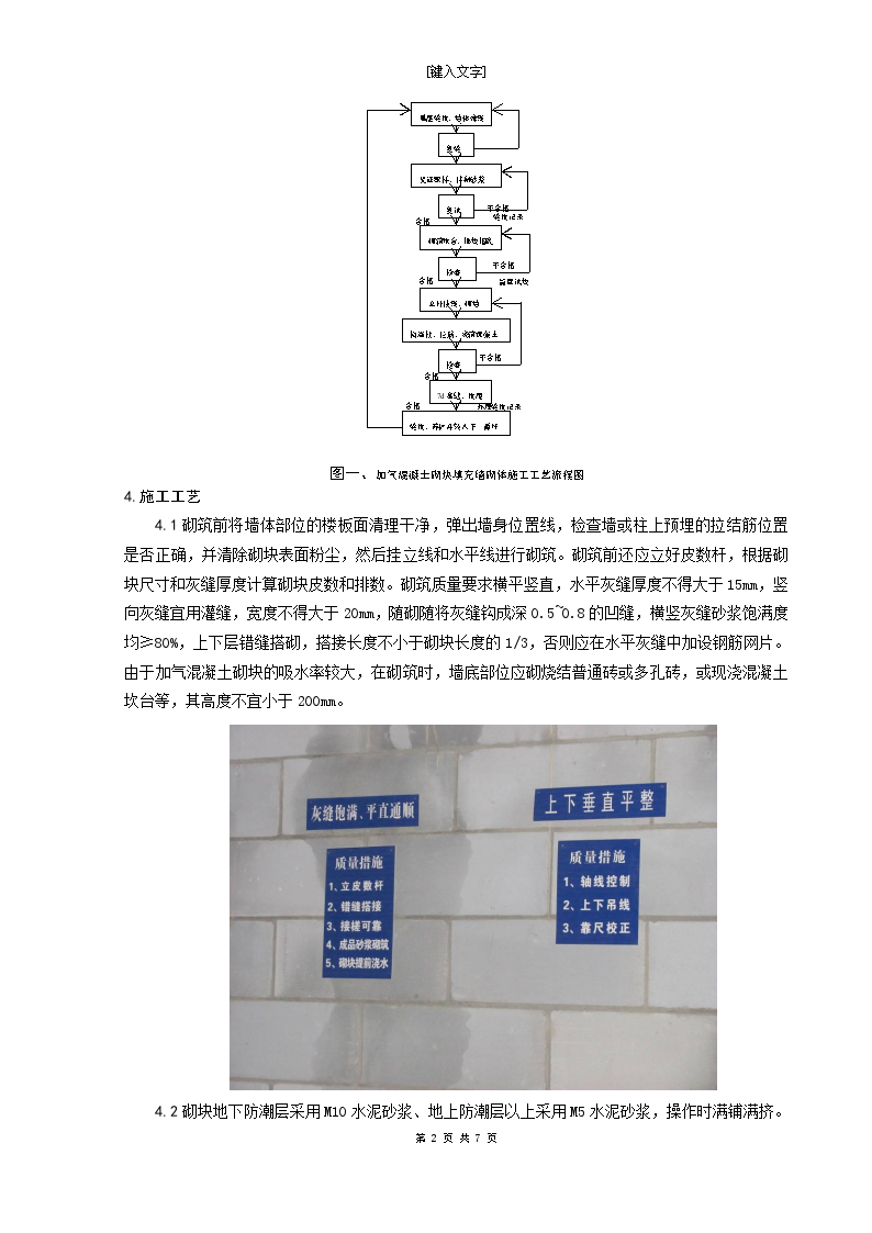 框架厂房填充墙砌筑施工方案-图二