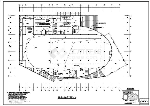 【温州】丙级游泳馆强电消电cad施工图-图二