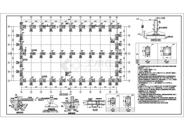 某33m跨普通门式刚架厂房结构设计施工图-图一