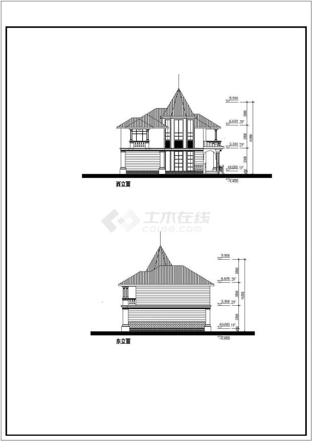 某地农村二层乡村别墅建筑方案设计图-图二