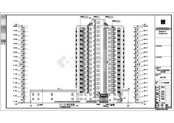 某地区十七层商住楼建筑设计方案图-图二