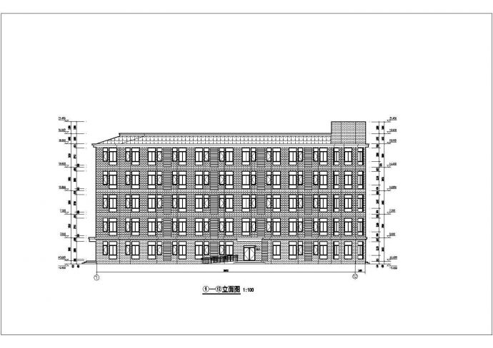 某中学五层学生宿舍楼建筑设计方案图_图1