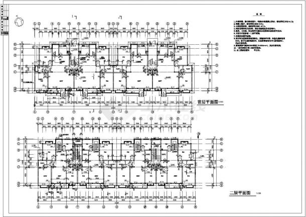 某地区七层框架结构住宅楼建筑设计施工图-图二