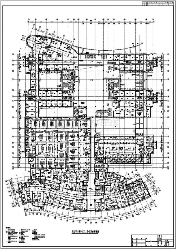 某医院洁净手术部及ICU病房京哈U空调设计图纸-图一