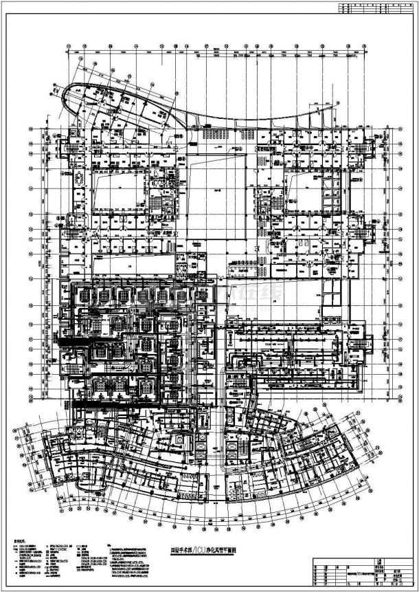 某医院洁净手术部及ICU病房京哈U空调设计图纸-图二