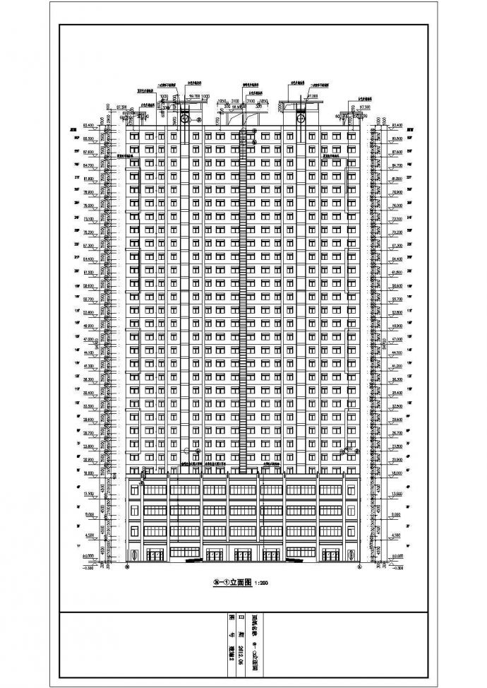 某地区地下一层地上三十层框架剪力墙结构商住楼建筑施工图_图1