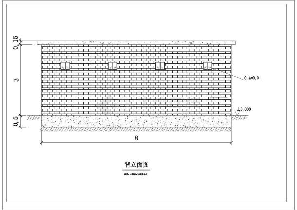 某地文化广场小型公厕建筑设计方案图-图一