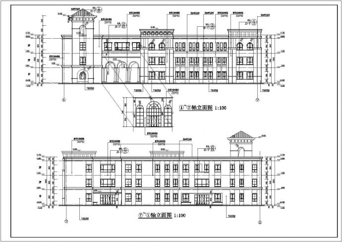 【南京】某小区框架结构幼儿园建筑设计方案图_图1