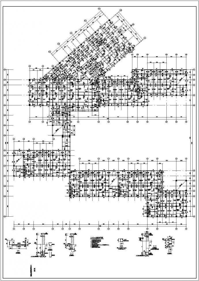 某7度区地上3层框架结构幼儿园结构施工图_图1